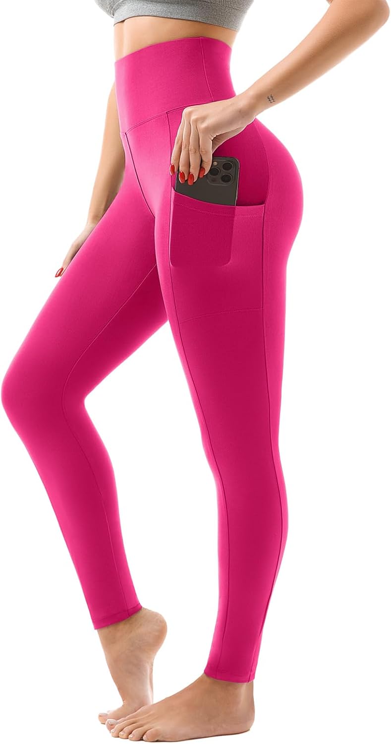 SINOPHANT High Waisted Leggings with Pockets Women, Full Length Capri Buttery Soft Stretchy Yoga Pants SINOPHANT High Waisted Leggings with Pockets Women, Full Length Capri Buttery Soft Stretchy Yoga Pants