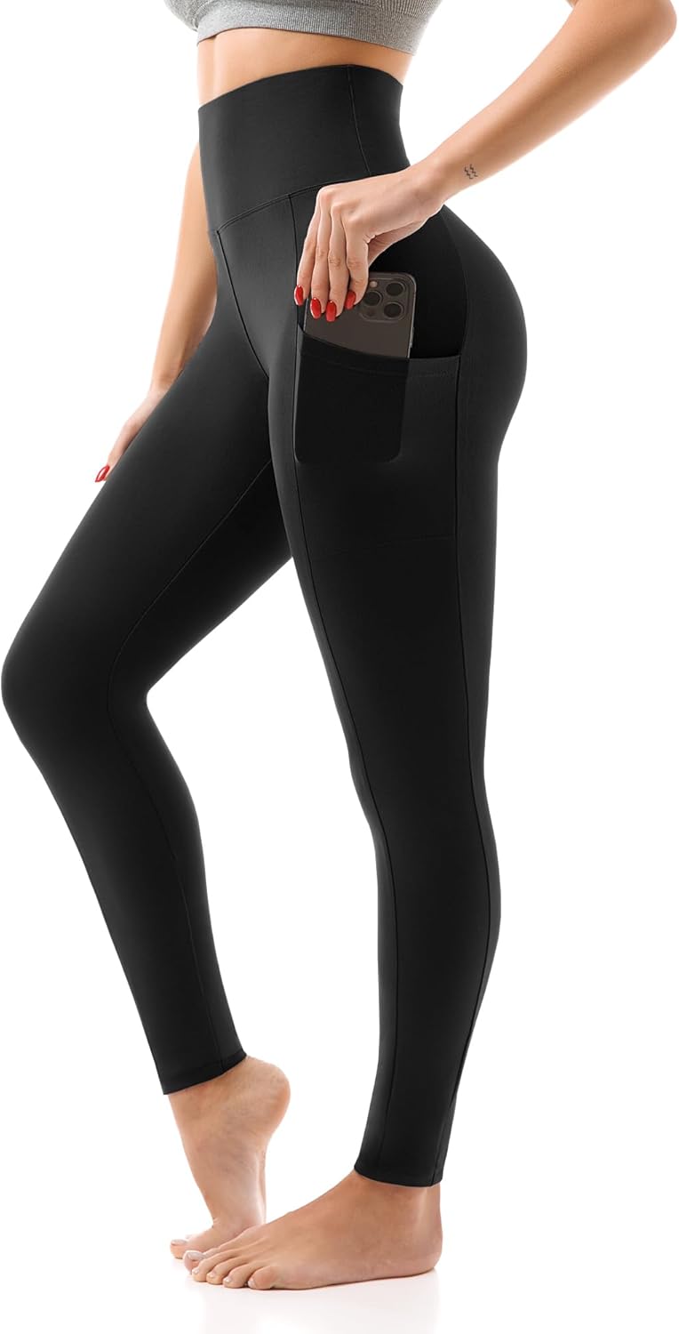 SINOPHANT High Waisted Leggings with Pockets Women, Full Length Capri Buttery Soft Stretchy Yoga Pants SINOPHANT High Waisted Leggings with Pockets Women, Full Length Capri Buttery Soft Stretchy Yoga Pants